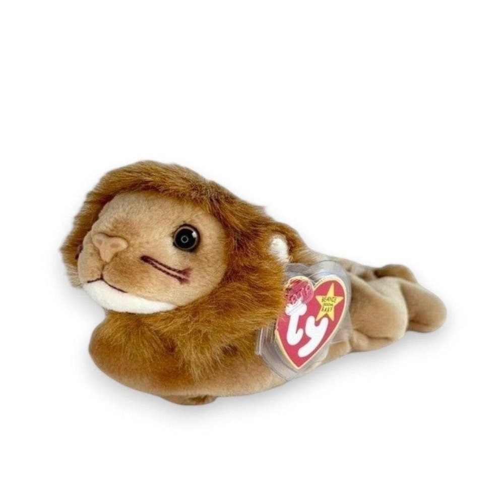Roary the Lion | Golden Safari King 🦁 | Mint Heart Tag TY Beanie Baby